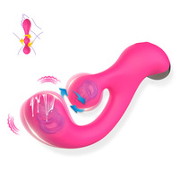 Neuer Doppelkopf-Silikon-Dildo für Frauen mit G-Punkt- und Klitoris-Stimulation, Wasserdicht, Wiederaufladbar, 10 Vibrationsstufen