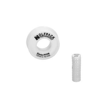 Nastro PTFE Wolfpack 12 mm x 10 m (Confezione da 10 rotoli) - Product Image 1