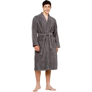 เสื้อคลุมอาบน้ำผู้ชายผ้าพลัฌ 100% โพลีเอสเตอร์ แขนยาว เสื้อคลุมเทอร์รี่ ชุดนอนแสนสบาย เสื้อคลุมผ้าฝ้ายสั่งทำ เสื้อคลุมสปาสำหรับผู้ชายและผู้หญิง - Product Image 1