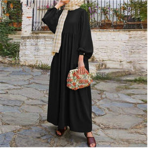 Voile espresso in cotone stampato su misura vendite calde medio oriente tacchino Dubai abito in tinta unita abiti <span class=keywords><strong>Hijab</strong></span> - Product Image 2
