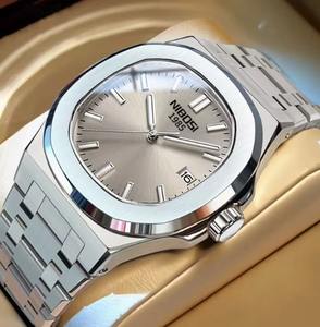 Drioshipping Montre-bracelet à quartz personnalisée pour hommes en acier inoxydable Boîtier carré de luxe 22mm Japon Shanghai OEM Design tendance - Product Image 4