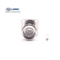 50ohm Cable impermeable eléctrico 4,3/10 RF Coaxial Jack conector hembra 4 agujeros brida montada para cable 141