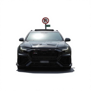 Kit carrosserie en fibre de carbone noire pour Audi RS Q8 4.0 TFSI Quattro 2021 d'occasion, ensemble de séparateurs avant pour Audi Q8 RS Q8, modification et amélioration - Product Image 1