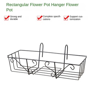 Étagère à plantes rectangulaire moderne et écologique en fer forgé <span class=keywords><strong>pour</strong></span> pots <span class=keywords><strong>de</strong></span> fleurs, panier suspendu <span class=keywords><strong>pour</strong></span> balcon, étagère <span class=keywords><strong>pour</strong></span> hôtel - Product Image 2