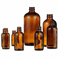 Boston cylindrique 50ml rond médical vide ambre bouteille conseils verre transparent 1ml Pipette avec capacité d'étalonnage