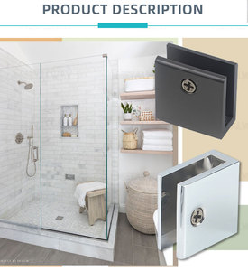 Kẽm hợp Kim Vuông nước cũng Hội Đồng Quản trị kẹp khung kính kệ hỗ trợ cho 8-12mm Độ dày Metric - Product Image 3