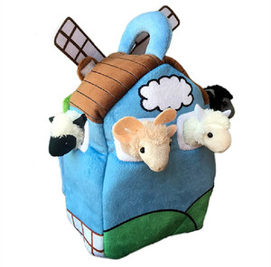 Bộ Đồ Chơi Hoạt Hình Búp Bê Gà Ngựa Cừu Nhồi Bông Trang Trại Tùy Chỉnh Bằng Vải Nhung Lông - Product Image 6