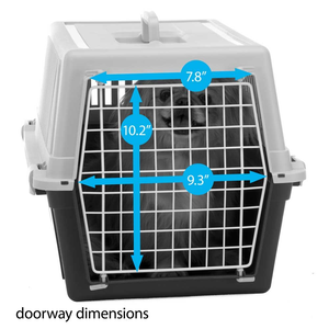 Cage de transport pour animaux de compagnie, chien, chat, en plastique, grande taille, approuvée par les compagnies aériennes, avec roulettes, livraison rapide, en vente - Product Image 4
