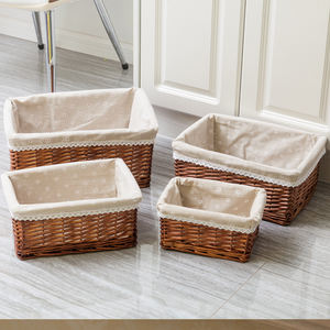 Home Decoration <b>Basket</b> Hand <b>Basket</b> Storage Wholesale Empty Cheap Hand Woven Hamper Gift Wicker Hamper <b>Basket</b> For Gifts Storage - Product Image 1