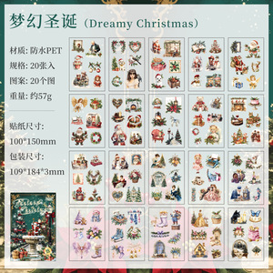 20 Pezzi/Confezione Adesivi Natalizi Creativi per Bambini in PET <span class=keywords><strong>con</strong></span> Adesivi Fustellati Autoadesivi per Decorazioni Festive - Product Image 6