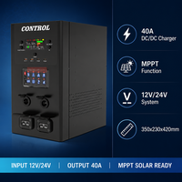 Boîtier de contrôle solaire 12/24V 4x4 tout-terrain avec chargeur MPPT 40A, panneau de commutation 8 voies et charge rapide PD 100W
