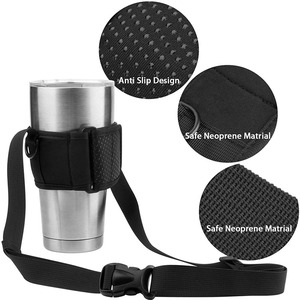 Bolsa de neopreno personalizada de fábrica, soporte para botella de agua, bolsa de mano con correa para el hombro - Product Image 1