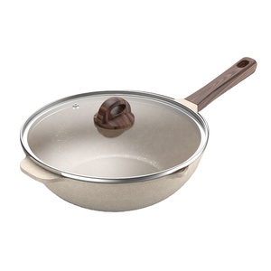 Ustensiles <span class=keywords><strong>de</strong></span> cuisine antiadhésifs écologiques en fonte d'aluminium, casseroles, poêles, couvercles en verre, design minimaliste, base multicouche, CE - Product Image 1