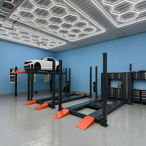Equipo de Estacionamiento de Autos con Elevador Manual de 4 Postes, Sistema de Liberación de un Solo Lado, <span class=keywords><strong>Precio</strong></span> de Fábrica, Buenas Reseñas, Entrega Rápida, en Stock - Product Image 1