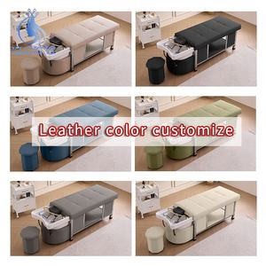 Multifunción reclinable cabeza Spa Masaje Tailandés con lámpara cabeza Spa champú cama - Product Image 5