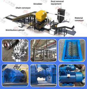 CE Certified 75-110kW Recycling Plant Industrial Heavy Duty Double-Shaft Shredder for Tire and <strong>Rubber</strong> - Product Image 5