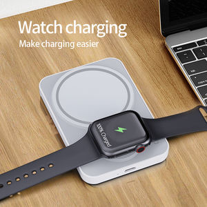 2 En 1CE RoHS FCC Banco de energía magnética Mini cargador inalámbrico portátil para <span class=keywords><strong>iPhone</strong></span> para reloj Paquete de batería de repuesto <span class=keywords><strong>auxiliar</strong></span> externo - Product Image 3