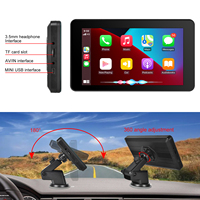 2023 ADINKAM Dual Lens 1440P 7" IPS Layar Sentuh DVR Mobil Nirkabel Carplay Android Auto Dash Cam FM WIFI Perekam Video Portabel