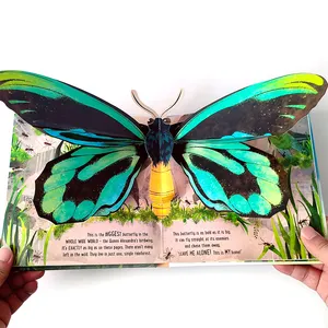 يطفو على السطح Butterflies 3d للأطفال ألعاب التعليم المبكر للأطفال كتاب الرسوم التوضيحية