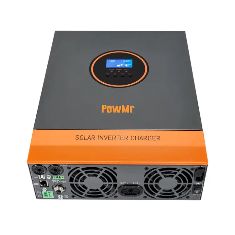 PowMr Hochfrequenz 3200 W 24 V 220 V 450 V eingebauter 80 A MPPT Ladegenerator 3,2 kW reine sinuswelle Hybrid-Solarwechselrichter