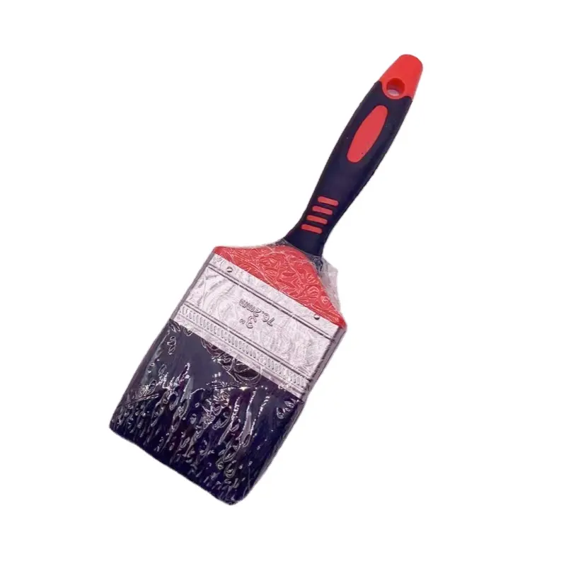 Chinese factory Wholesale TPR plastic handle 4inch paint brush synthetic wall paint brush