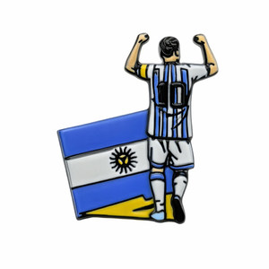 Broches Conmemorativos de Fútbol de <span class=keywords><strong>Ronaldo</strong></span> y Mbappé para Estados Unidos/Canadá/México, Insignias Decorativas de Aleación Plateada y Dorada - Product Image 1