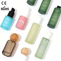 Bouteilles en verre givré mat de 80 ml, 100 ml, 120 ml avec logo personnalisé, sérigraphiées, pour lotion, émulsion, sérum de soin – Fabrication de contenants vides