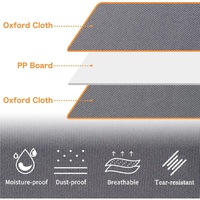 Lot de 4 boîtes de rangement pliables pour draps de lit, avec fenêtre et espace pour étiquettes, conteneur gain de place avec fermeture éclair