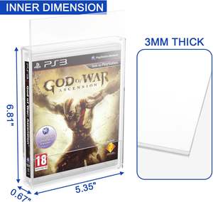 נקה תיבת מגן משחק וידאו אקרילי ברור עבור ps3, ps4, ps5, ו-xbox מקרה משחק אחד, מקרה תצוגה מגן משחק - Product Image 2