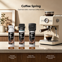Filtre à eau pour café sans réservoir à installation rapide avec commande manuelle, compatible avec les machines à café expresso domestiques, hôtelières et commerciales