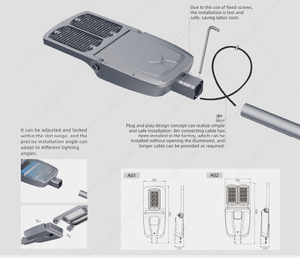 60W to 200W Solar Street Lamp Waterproof Outdoor All-in-Two Split Type <b>with</b> IP66 Rating - Product Image 4