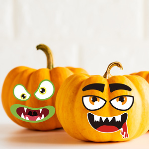 Autocollants d'Halloween CM 22050.2million, autocollants à expressions de citrouilles, autocollants DIY, autocollants autocollants, autocollants de dessins animés DIY - Product Image 4