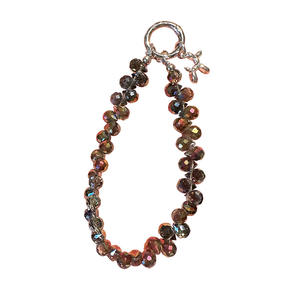 Cadena de teléfono de cristal con cuentas hecha a mano famosa en Internet para mujer exquisito llavero de gama alta espaciador muñeca cordón corto 13cm privado - Product Image 5