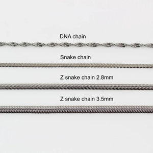 Collar de Plata de Ley 925 Chapado en Oro, Collar de Cadena de Serpiente Figaro Largo y Económico para Hombre y Mujer - Product Image 5