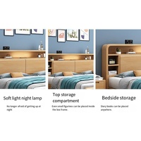 Usine en Chine Lits modernes en bois massif Lits en bois King Size Lit double Queen Size Meubles de chambre à coucher