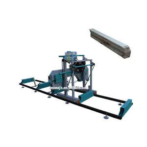 36 inch movable portable band sawmill move saw mill saw machines with 27hp engine with mobile wheels log cutting sawmill