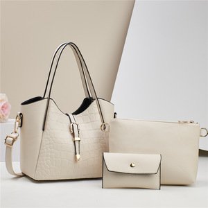 Conjunto de 3 Piezas de Bolsos de Mano de Piel Sintética Plisada de Lujo, Estilo Casual para Viajes y Negocios, para Mujer, Moda 2026 - Product Image 1
