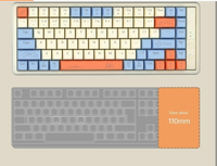 Clavier de Jeu Mécanique 85 Touches avec Repose-Poignet Filaire pour Win/IOS 2.4G + Bluetooth - Accessoire Informatique