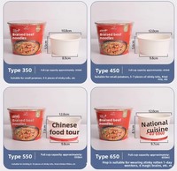 Boîtes à emporter en papier jetables de qualité alimentaire, bols à riz, contenants pour la restauration rapide ; Boîtes à emporter commerciales épaissies de grande taille