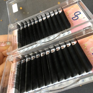 Velvet 0.03 0.05 0.07 Matte Dark Mega Volume Professional Lash Extensions Trays Custom Private Logo Box Package for Eye Makeup - Product Image 3