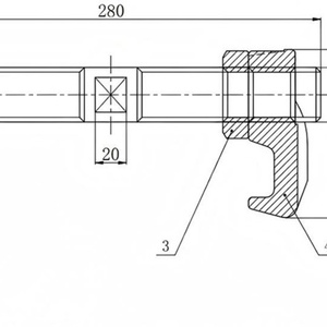 Cerradura para Contenedor de Acero de 280 mm, Galvanizada en Caliente, Forjada, Estándar ISO, Conector de Ángulo Colgante con Bloqueo Giratorio - Product Image 2