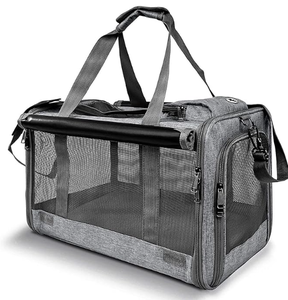 Yumuşak Kenarlı Pamuklu Evcil Hayvan Tasması Gizlilik Taşıyıcısı Fermuarlı Orta/Büyük Kediler Küçük Köpekler için-Konfor Kayışı Seyahat Gizlilik Koruması - Product Image 1