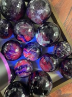 Penjualan Panas Bola Fluorite Perilla Ungu Alami yang Dipoles Berkilau untuk Hadiah Liburan yang Unik
