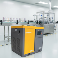 Compresseur d'air industriel lubrifié à vis, faible bruit, 7,5 kW à 22 kW, 8 bars, 10 bars, 13 bars, moteur