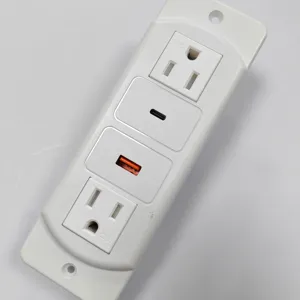 Prises personnalisables 2AC + 2USB + 1TYPE-C prise de courant encastrée de bureau 12A/15A sortie de régulateur de tension d'alternateur