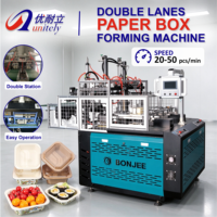 Machine de formage de boîtes octogonales entièrement automatique, 20 à 50 pièces minimum, pour l'emballage de boîtes de repas de restaurant, de trains de sushis et de fournitures de magasins