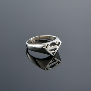 Anello in argento con scritta iniziale ed anello uomo stile personalizzato stile uomo - Product Image 2