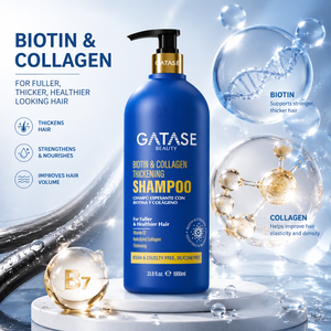 GATASE <span class=keywords><strong>Shampoo</strong></span> Volumizzante con Biotina e Collagene <span class=keywords><strong>per</strong></span> <span class=keywords><strong>Capelli</strong></span> Sottili e Deboli, Riparatore e Nutriente - Product Image 1