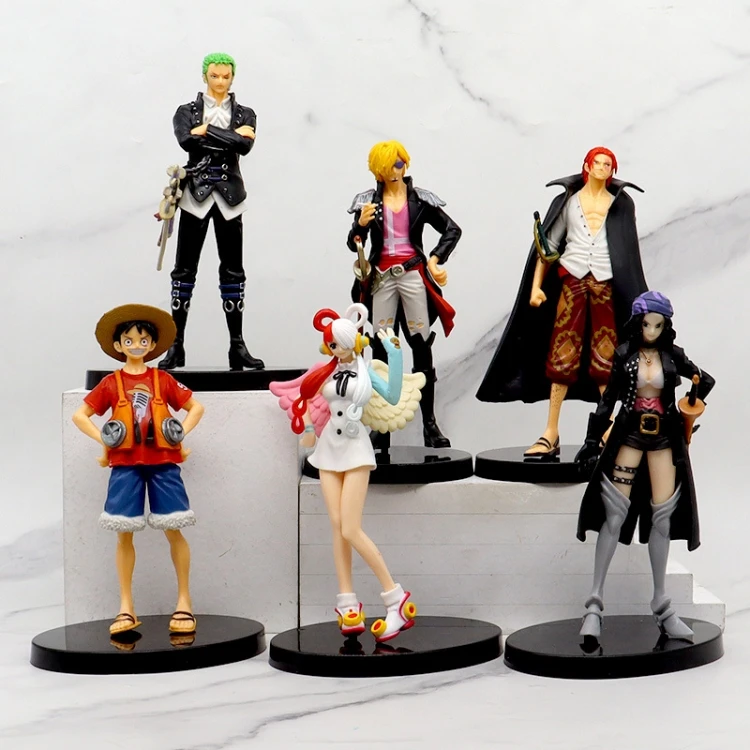 Anime figuras clássicas One Luffy Piece Shanks Sanji Zoro Uta Robin Cartoon Personagem presente Brinquedos colecionáveis figura de ação