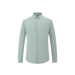 Chemise Verte Linéaire <span class=keywords><strong>Vert</strong></span> Menthe Col Standard Coupe Slim Sans Logo sur la Poitrine Poignets Repliés Chroma Discrète Calme Architectural Sans Coutures - Product Image 1